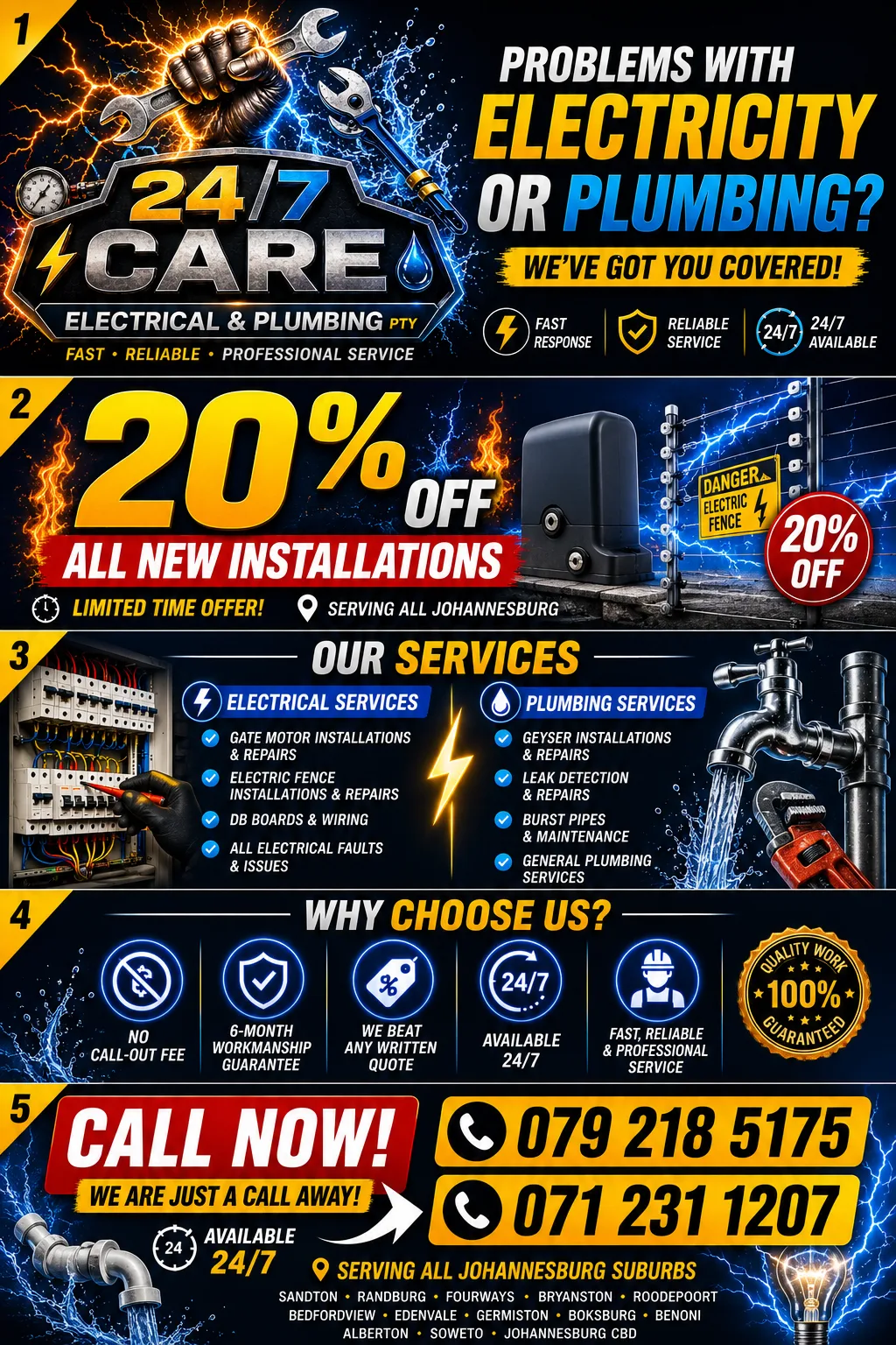 24/7 CARE Electrical and Plumbing